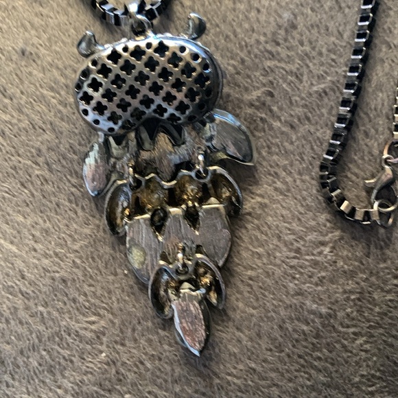 Jewelled Owl with chain necklace - Picture 5 of 8